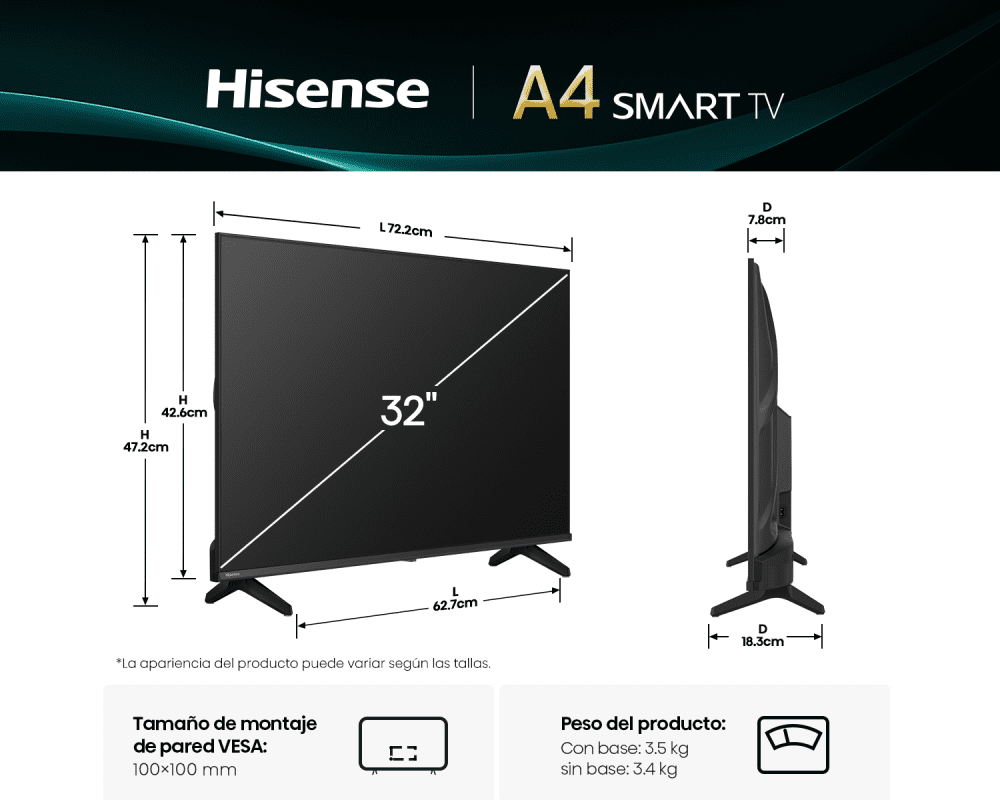 Hisense Smart TV 32" 32A4NV - Image 10