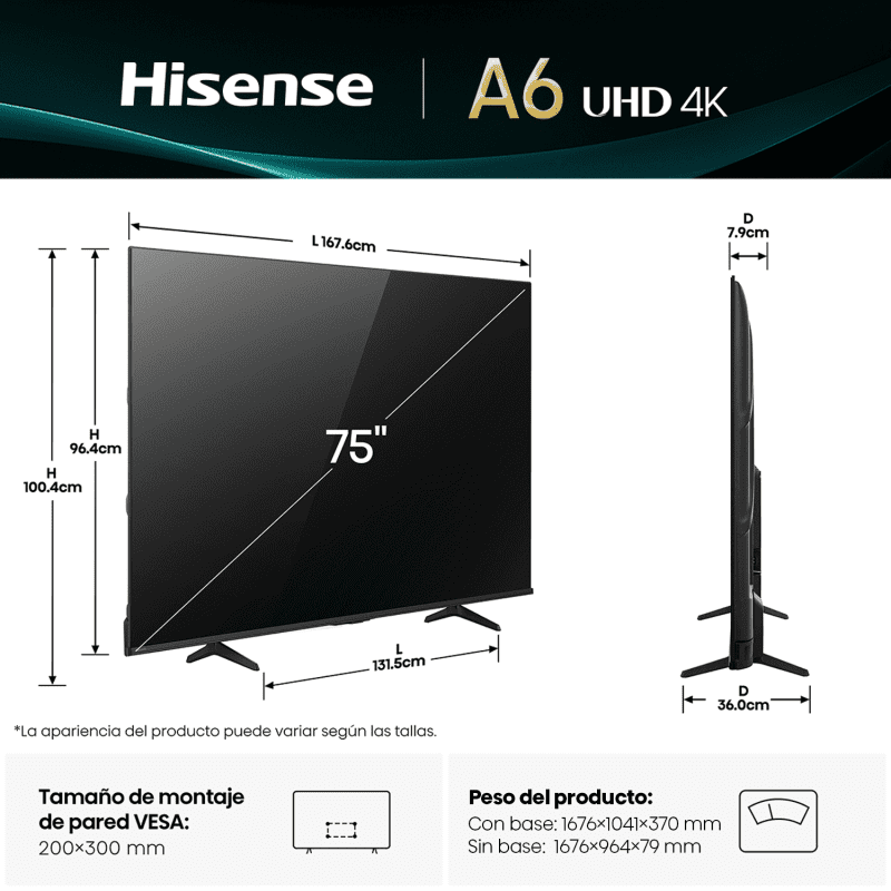 Hisense Smart TV 75" 75A6NV - Image 10