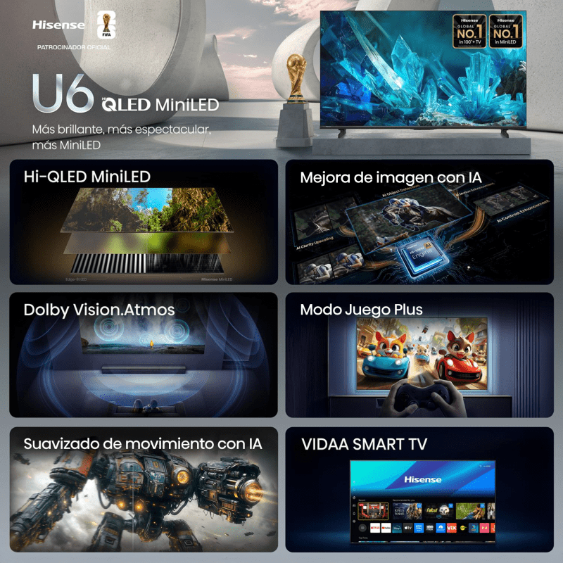Hisense Smart TV 50" Mini LED UHD 4K 50U6ESV - Image 2